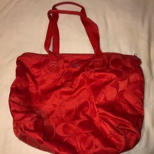 Coach Orange weekender bag/purse